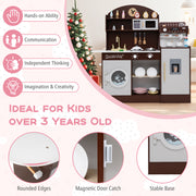 Kids Kitchen Set Wooden with Coffee Makers and Accessories-Coffee