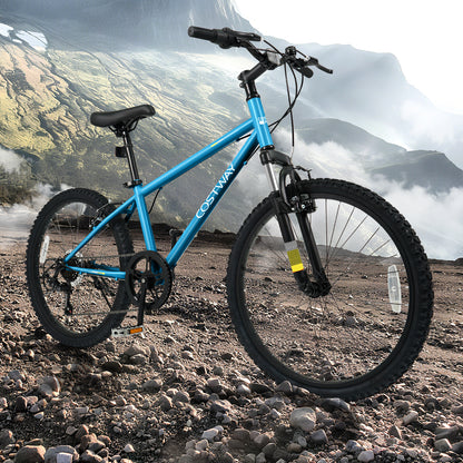 Kids Mountain Bike 20 Inch Child Bicycle for Boys Girls Aged 8+ Years Old Blue