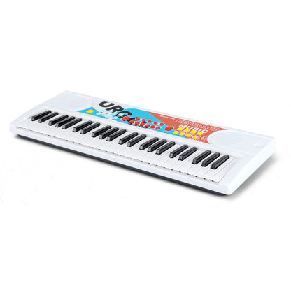 Kids Piano Keyboard 49 Keys Portable Electric Keyboard Piano with 8 Rhythms 8 Tones-White