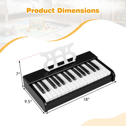 Kids Piano Keyboard 30 Keys Digital Piano with Music Stand for 3+ Years Old Beginners-Black