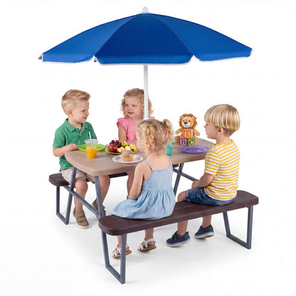 Kids Picnic Table with Benches Seats up to 4