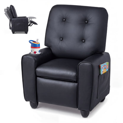 Kids Recliner Chair with Cup Holder & Adjustable Backrest