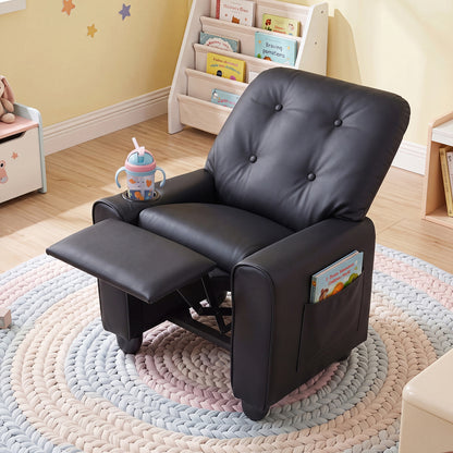 Kids Recliner Chair with Cup Holder & Adjustable Backrest