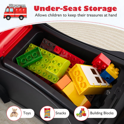 Kids Ride On Push Car Licensed SCANIA Truck Toy with Steering Wheel and Music-Red