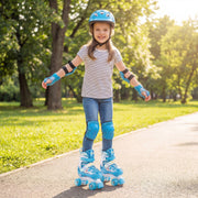 Kids Roller Skates for Girls Boys with Light-up Wheels and Safety Protection-Navy