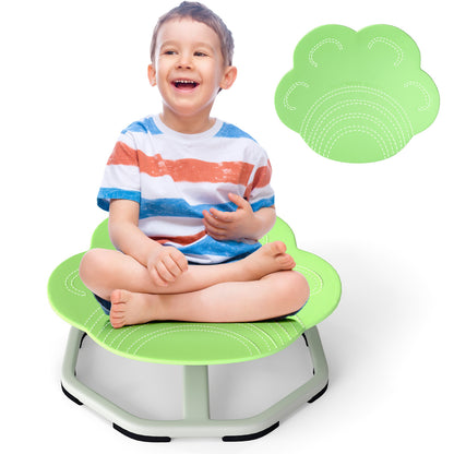 Kids Sensory Swivel Chair Cat Claw 360¬∞ Spinning Chair with Non-Slip Metal Base-Green