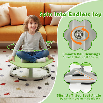 Kids Sensory Swivel Chair Cat Claw 360¬∞ Spinning Chair with Non-Slip Metal Base-Green