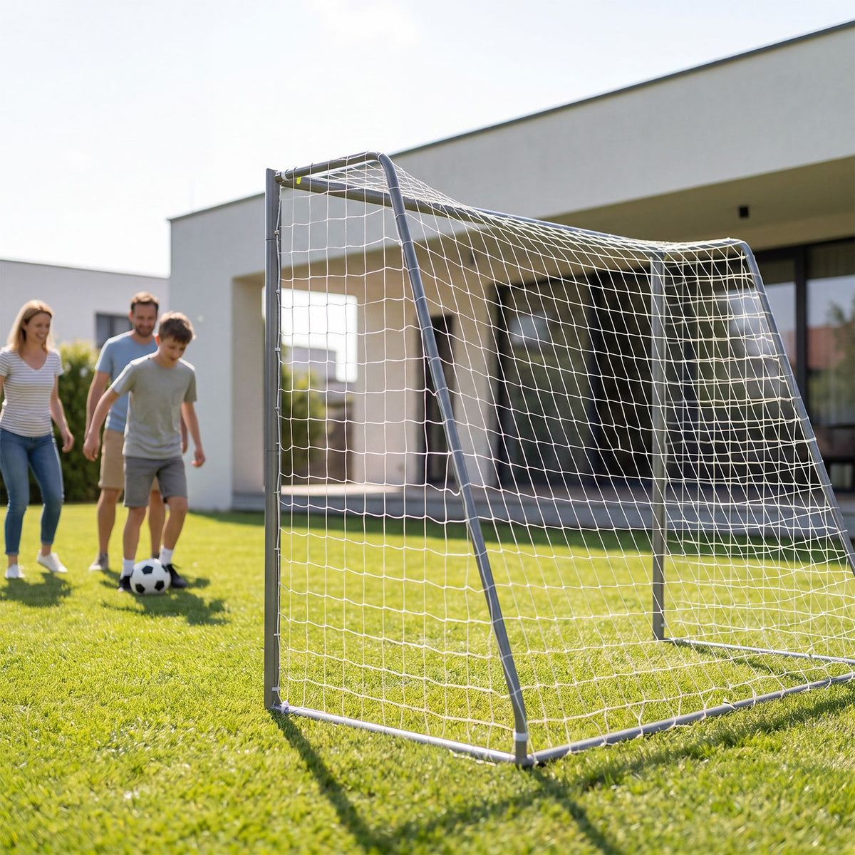 Kids Soccer Goal with Tear-Resistant Net and Ground Stakes for Professional Everyday Match