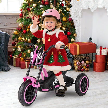 Kids Tricycle 3-Wheel Toddler Bike with Foot Pedals Forward Backward-Pink