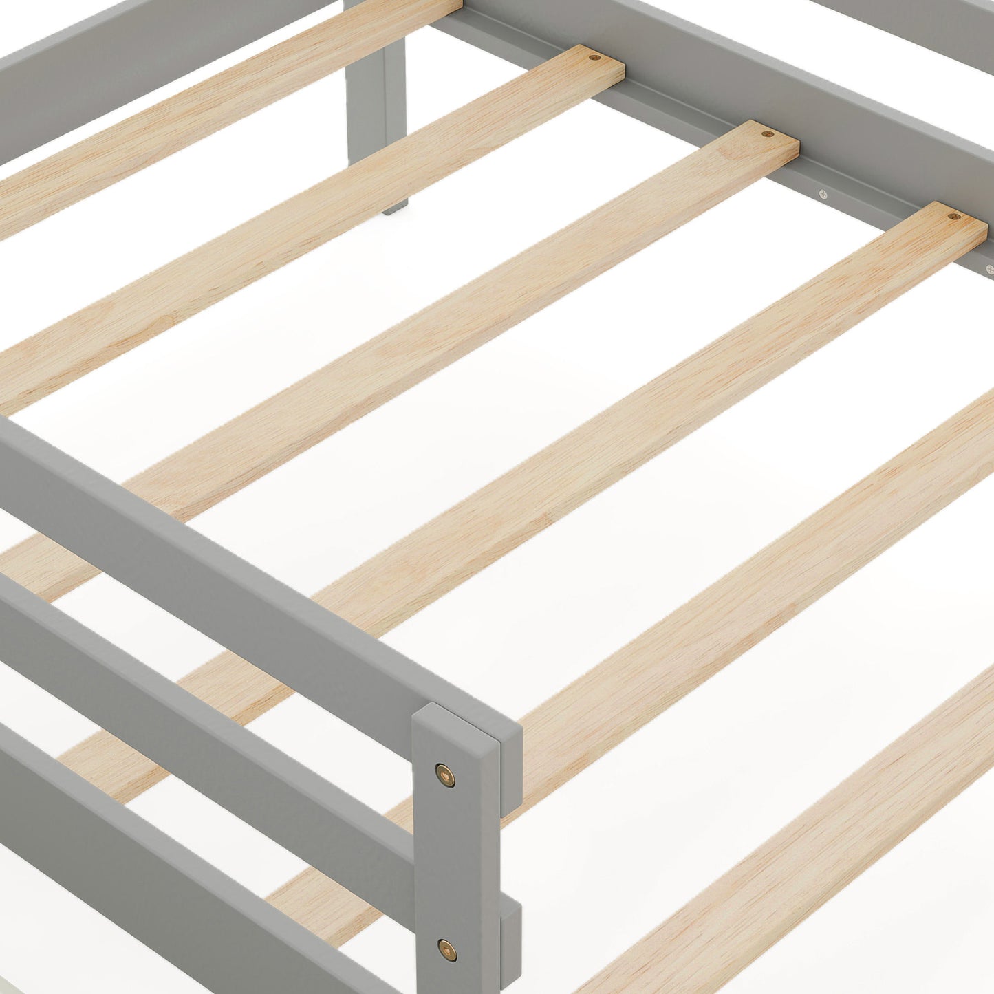 Kids Twin Size Bed with 2 Drawers Solid Wood Bed with Blackboard