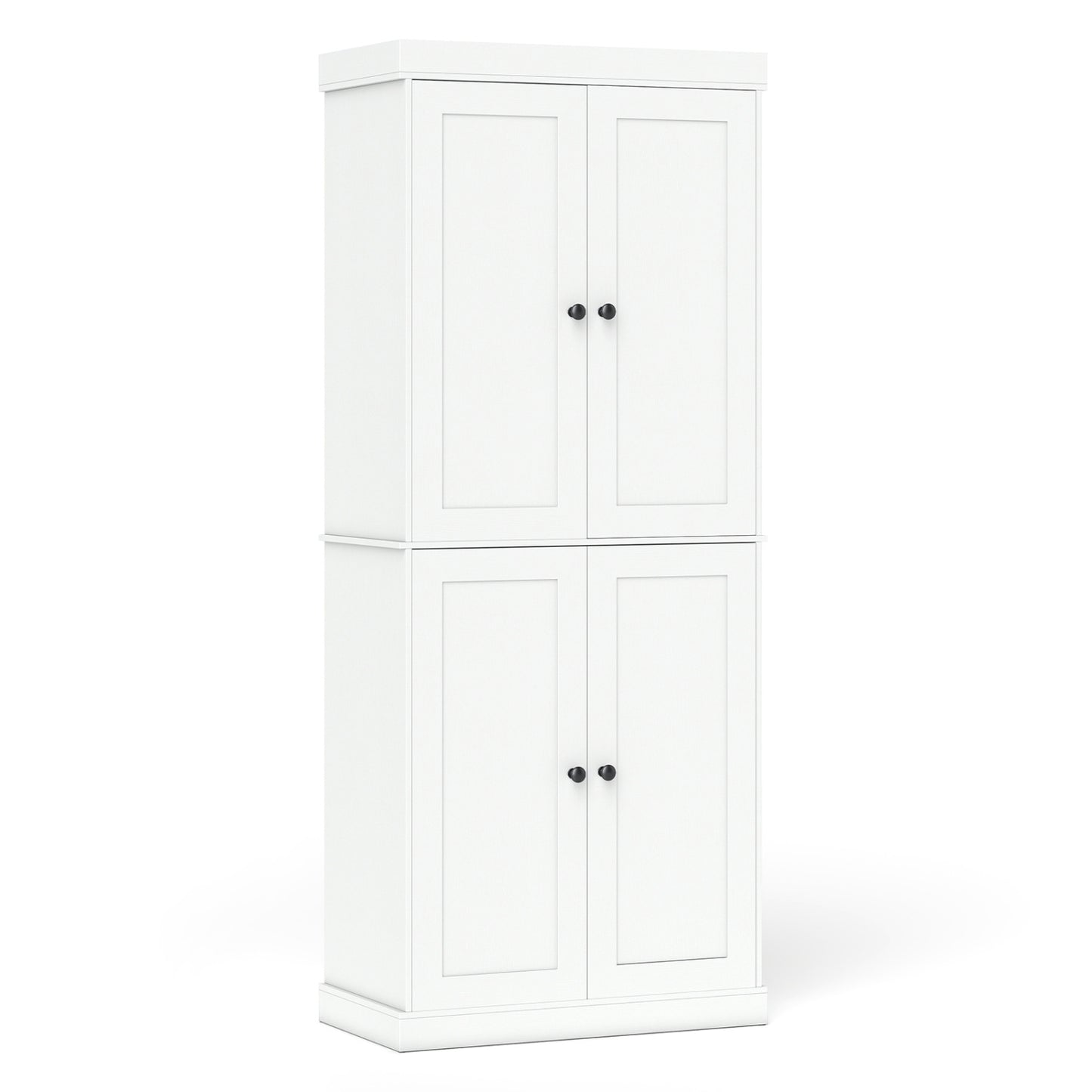 Kitchen Pantry Cabinet with 2 Adjustable Shelves and Anti-Tipping Kits for Living Room