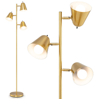 64 Inch 3-Light LED Floor Lamp Reading Light for Living Room Bedroom