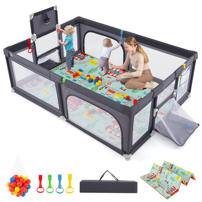 Large Baby Playpen with Mat and Ocean Balls