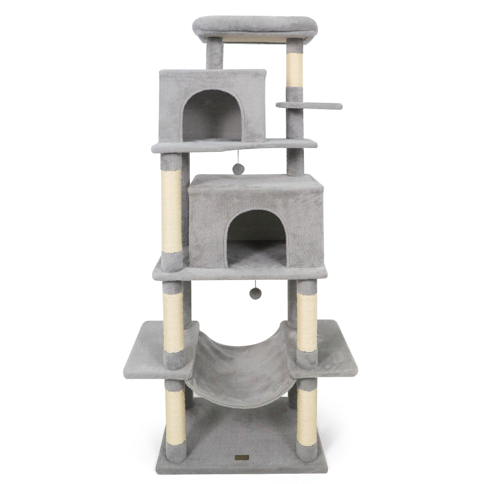 Large Cat Tree for Indoor Cats 70" Tall Cat Tower-Light Gray