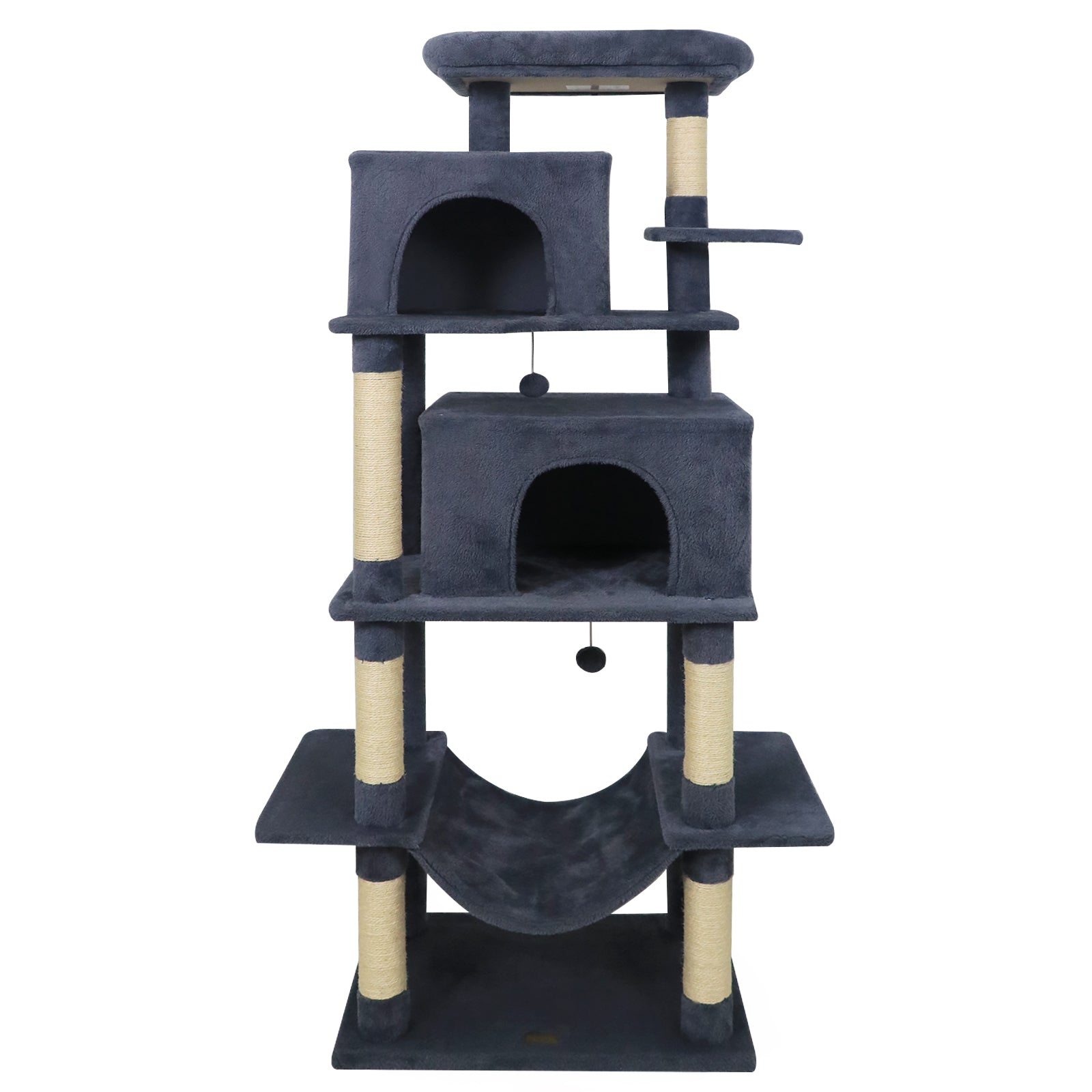 Large Cat Tree for Indoor Cats 70" Tall Cat Tower-Dark Gray