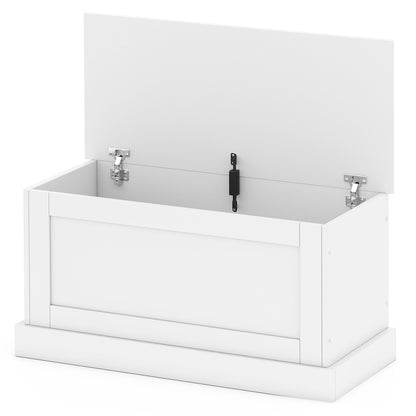 Large Storage Chest with Safety Metal Hinge-White - Off White