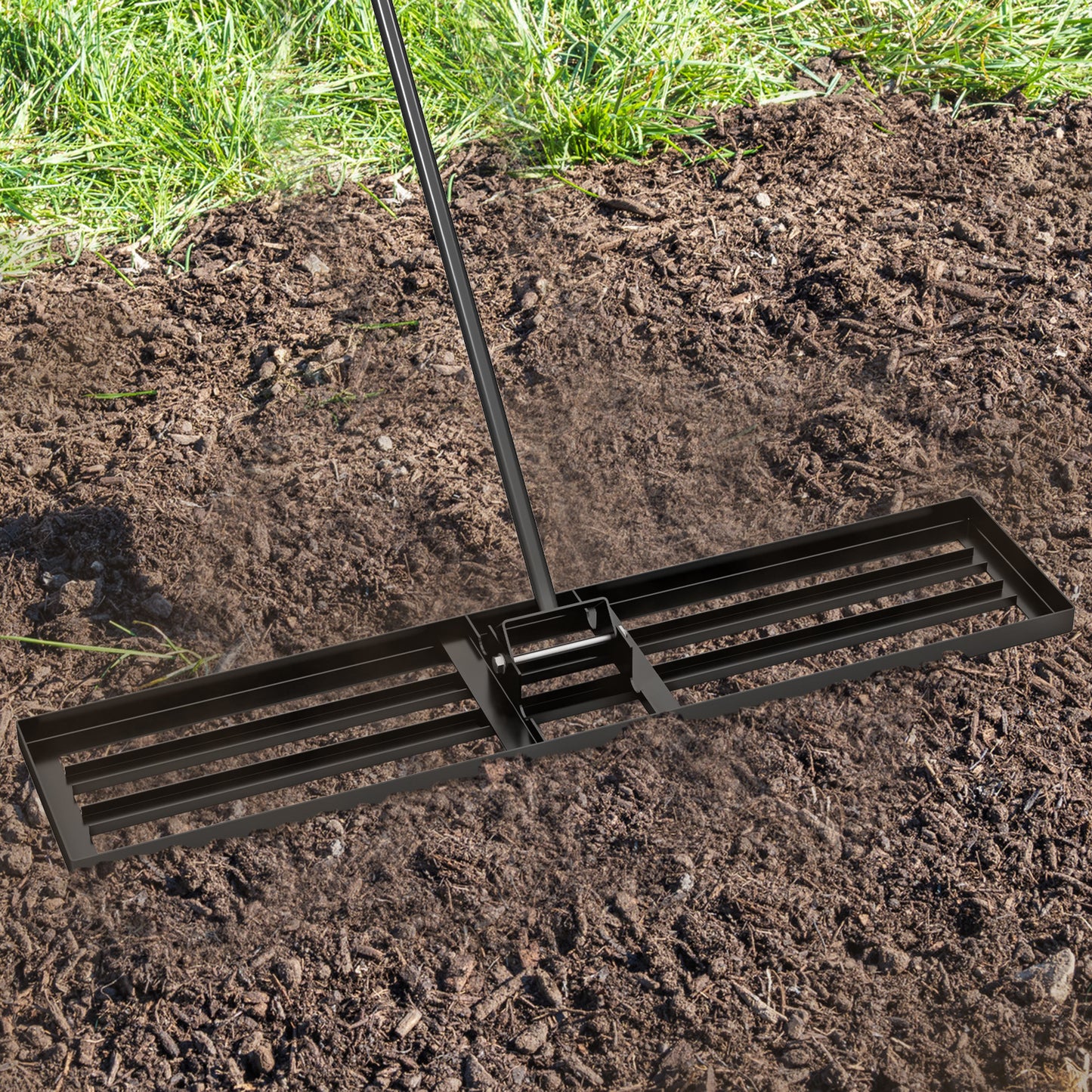 Lawn Leveling Rake 46 x 10 Inch Heavy Duty Lawn Level Tool for Soil