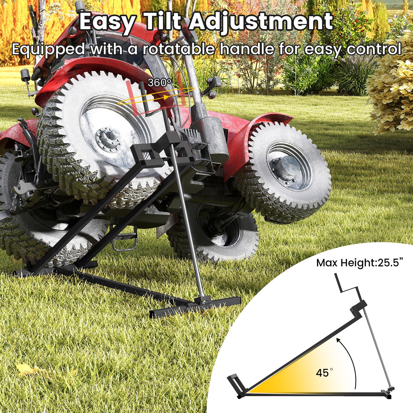 Lawn Mower Lift Jack Riding Mower Lift-Black