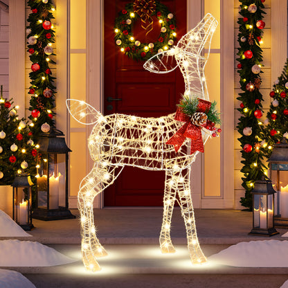 34.5 Inch Lighted Christmas Reindeer Decoration with 50 Warm White LED Lights