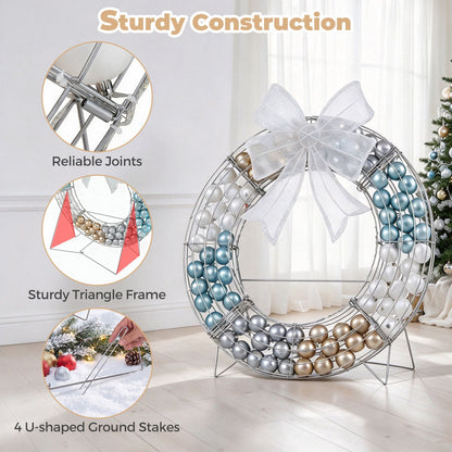 Lighted Christmas Wreath Decoration with 332 LED Lights