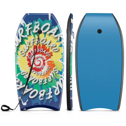 33/37/41 Inches Lightweight Body Board Boogie Board with EPS Core XPE Deck HDPE Bottom Multicolor4-L - M