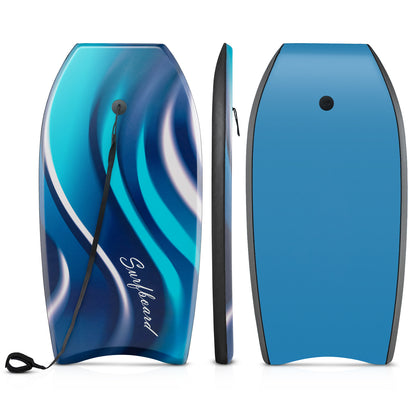 33/37/41 Inches Lightweight Body Board Boogie Board with EPS Core XPE Deck HDPE Bottom-S - L