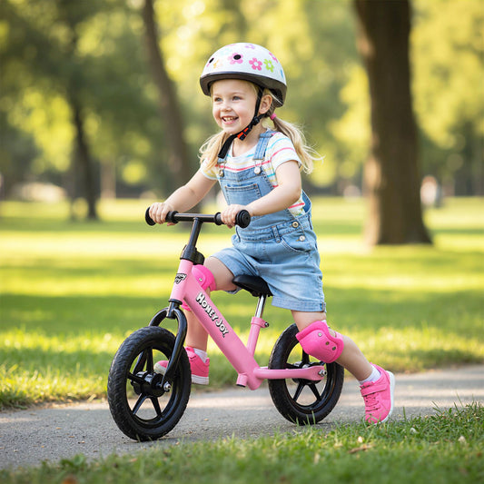 Lightweight Toddler Balance Bike No Pedal Training Bicycle-Pink