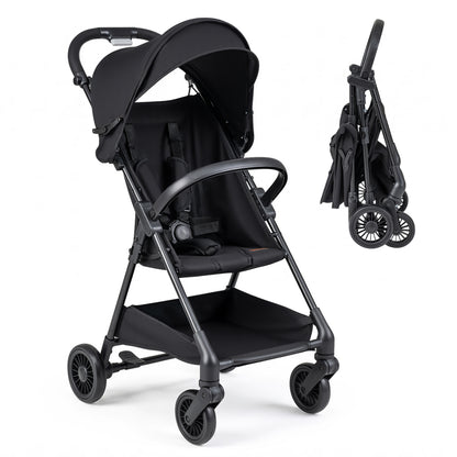 Lightweight Travel Stroller with Canopy and Storage Basket