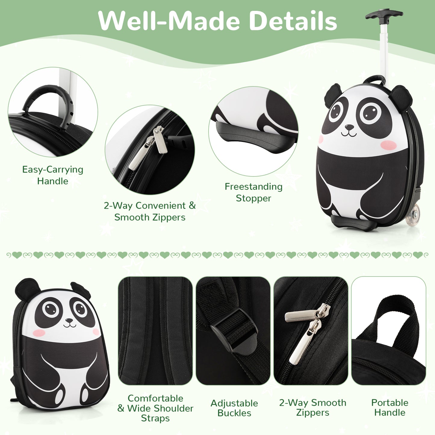 Lightweight and Portable Rolling Suitcase for Children