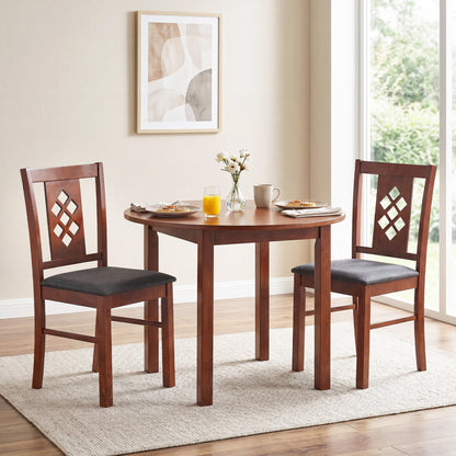 Upholstered Dining Chairs Set of 2 with Wood Frame