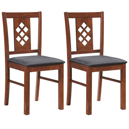 Upholstered Dining Chairs Set of 2 with Wood Frame