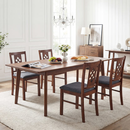 Upholstered Dining Chairs Set of 4 with Wood Frame