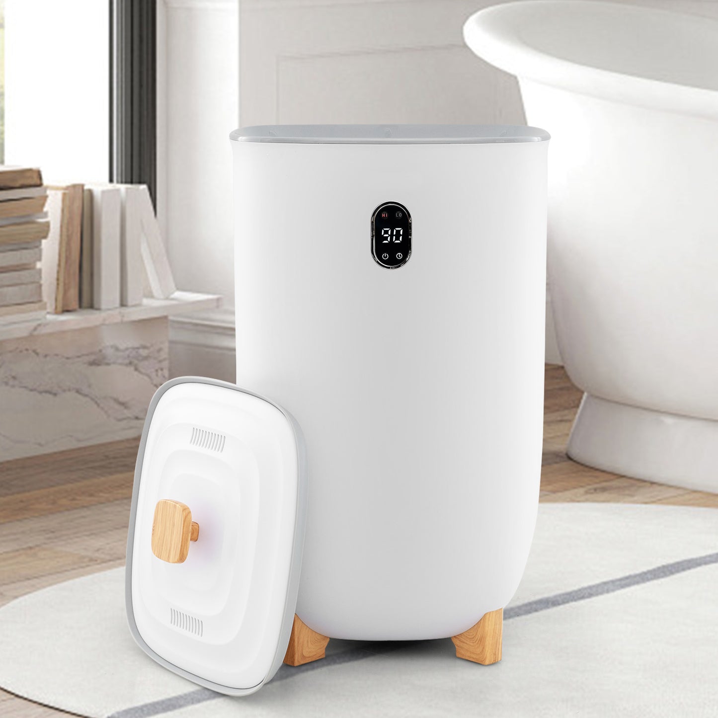 40L Towel Warmer Luxury Hot Towel Bucket with 2 Heating Temperatures-White