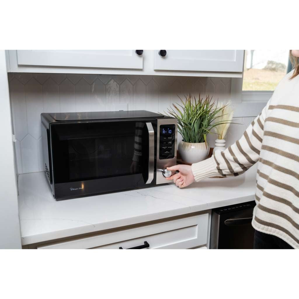 Magic Chef 1.0 Cu. Ft. 1,000W Countertop Microwave with Air Fryer, Convection & Grill, Stainless - view 13