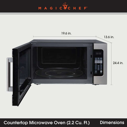 Magic Chef 2.2 Cu. Ft. 1,200W Countertop Microwave with Sensor Cook, Stainless - view 10