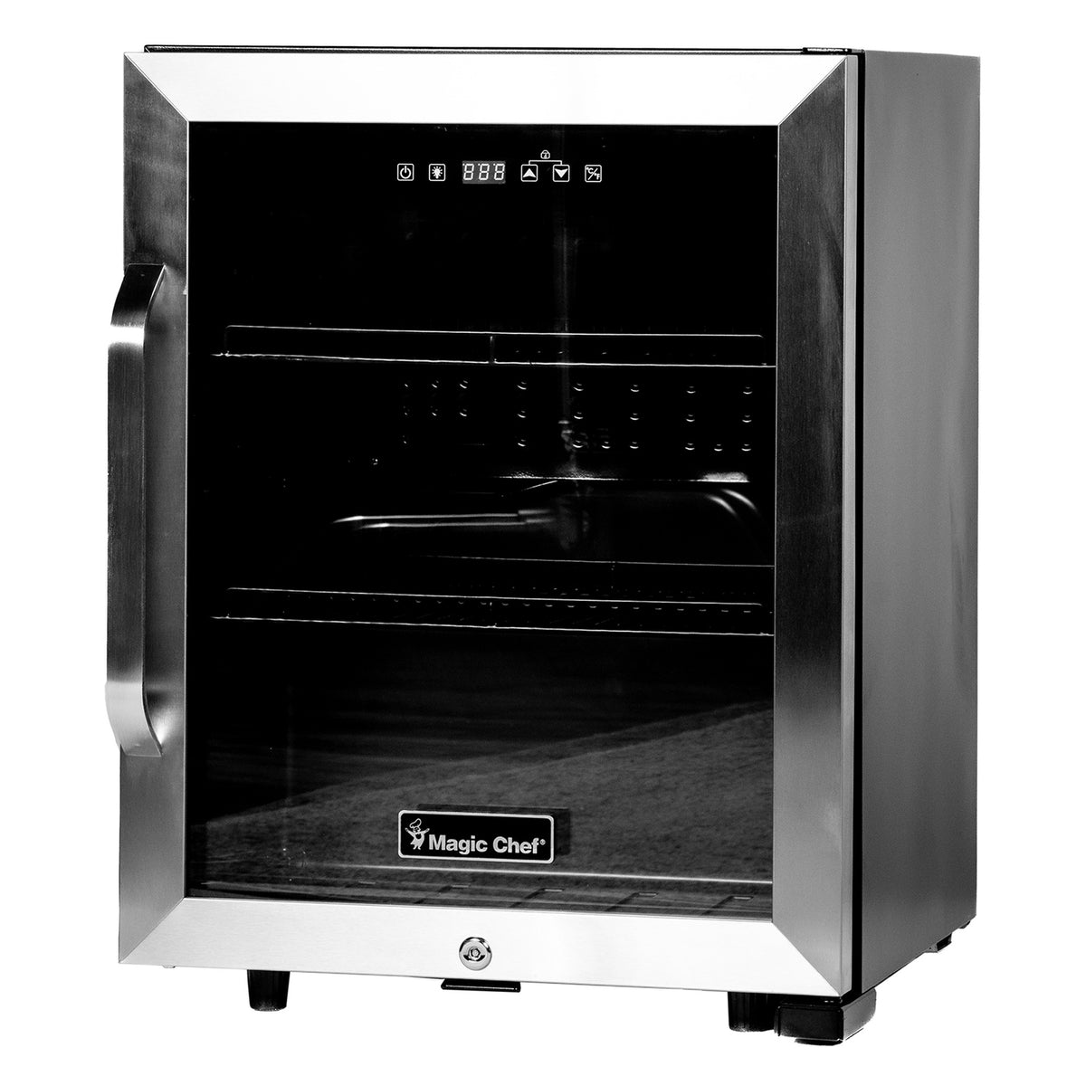 Magic Chef Commercial 2.1 Cu. Ft. 58-Can Glass-Door Beverage Cooler, Stainless