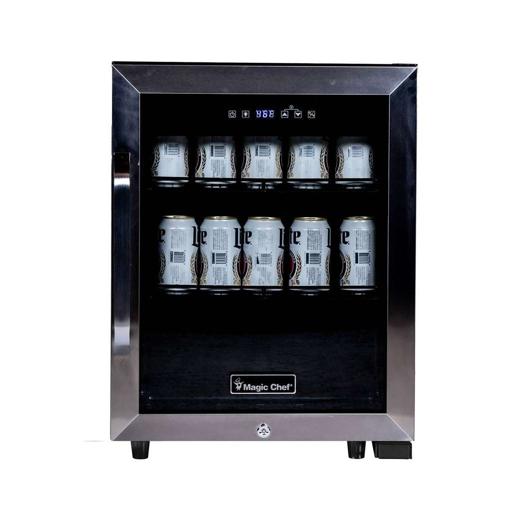 Magic Chef Commercial 2.1 Cu. Ft. 58-Can Glass-Door Beverage Cooler, Stainless - view 11