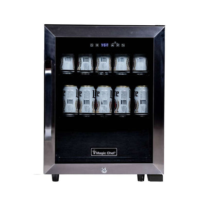 Magic Chef Commercial 2.1 Cu. Ft. 58-Can Glass-Door Beverage Cooler, Stainless - view 11