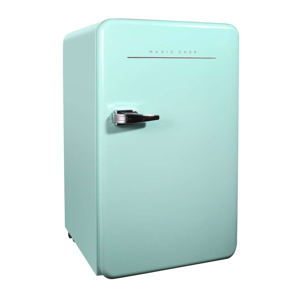 Magic Chef 3.2 Cu. Ft. Retro Mini Fridge with Chrome Handle - Mint Green - view 4