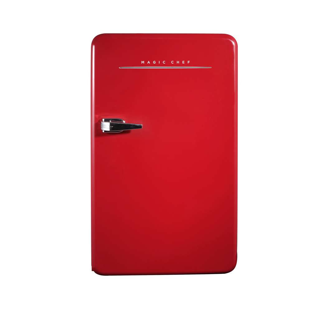 Magic Chef 3.2 Cu. Ft. Retro Mini Fridge with Chrome Handle - Red - view 2
