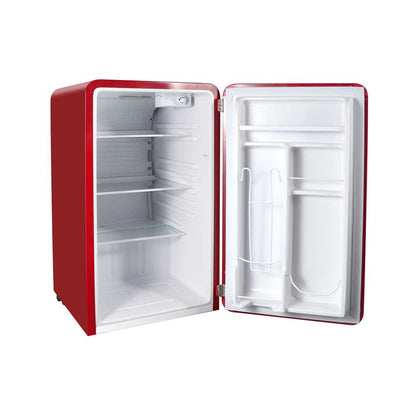 Magic Chef 3.2 Cu. Ft. Retro Mini Fridge with Chrome Handle - Red - view 5