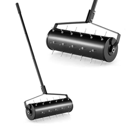 18/21 Inch Manual Lawn Aerator with Detachable Handle-21 inches - 21 Inches