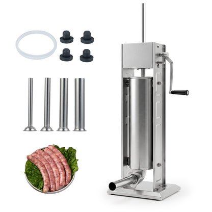 Manual Sausage Stuffer with 4 Tubes & 2 Speeds