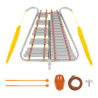 Marching Glockenspiel 29 Note Bell Lyre for Marching Band-Silver