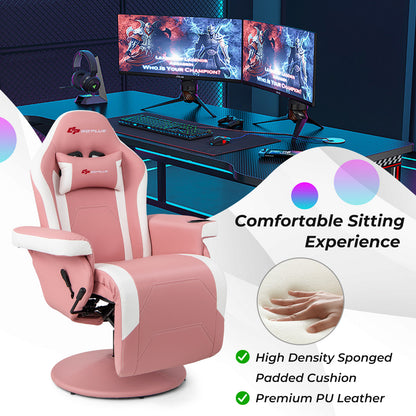 Massage Video Gaming Recliner Chair with Adjustable Height