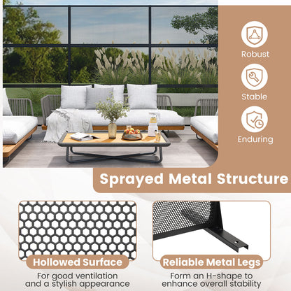 Set of 2 Metal Privacy Screen with Expansion Bolts