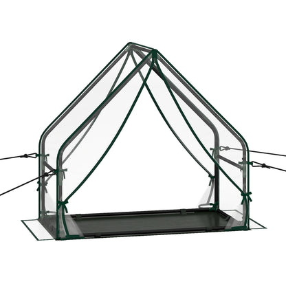 Mini Green House Metal Frame with Waterproof Bottom Mat and Wind Ropes