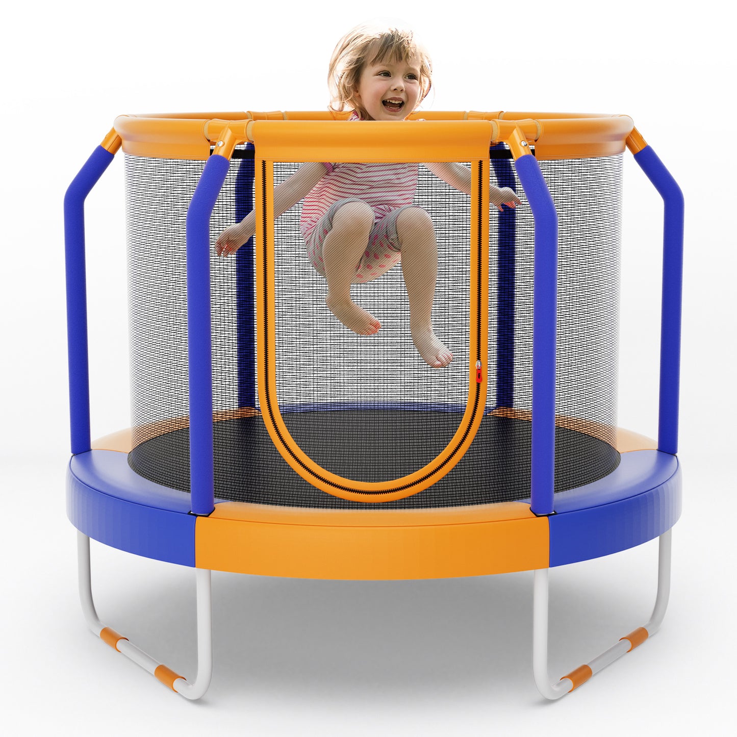 Mini Trampoline with Enclosure and Heavy-duty Metal Frame