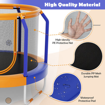 Mini Trampoline with Enclosure and Heavy-duty Metal Frame