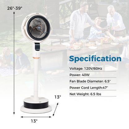 Misting Pedestal Fan Air Circulator with 90° Auto Oscillation Floor Standing Fan with 8 Speeds